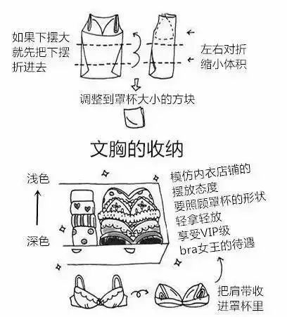 吊带衫折叠法